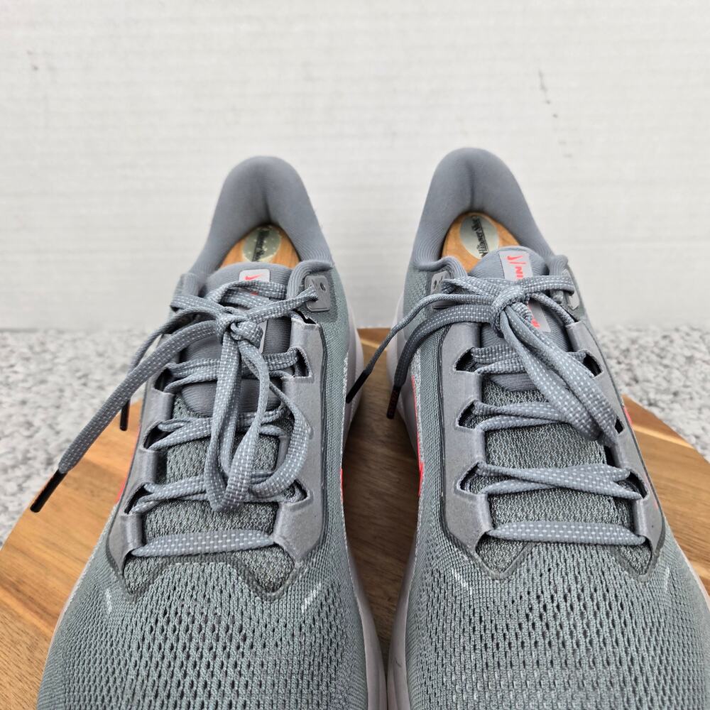 Nike Mens 11.5 Pegasus 41 Cool Grey Bright Crimson Road Running Shoe FD2722-013 - Picture 7 of 13